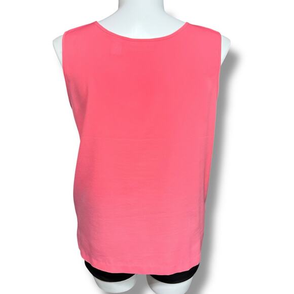 Drapers & Damons Womens Tank and Button Down Blouse Shirt Set Collared Pink XL - Picture 8 of 12